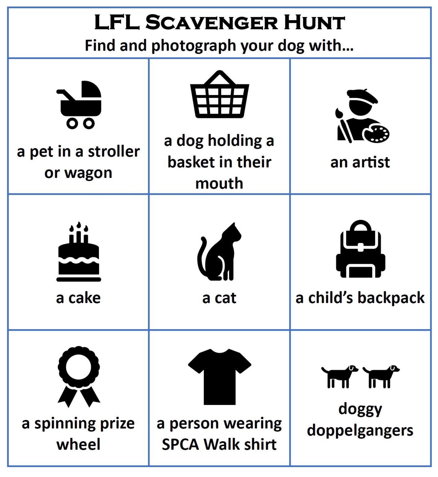 SPCA Scavenger Hunt Leash Free Living